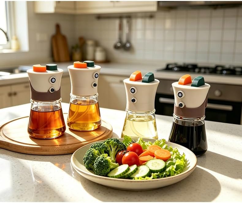 2-in-1 Spray & Pour Glass Oil Dispenser Set of 2
