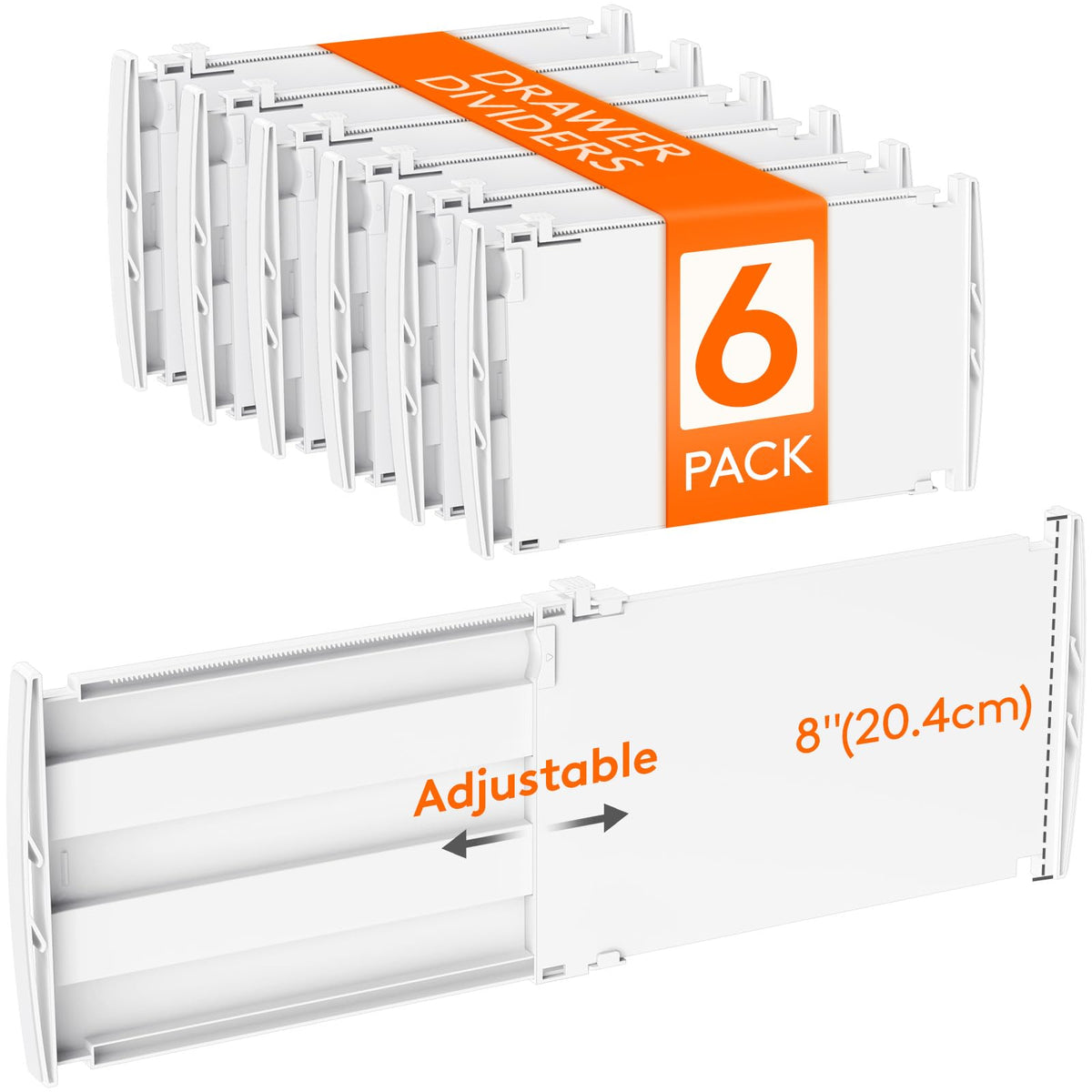 Lifewit 9 Pack 4" High Drawer Dividers, Adjustable Drawer Organizer Clothes