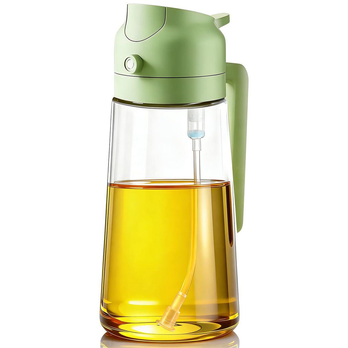Oil Sprayer for Cooking, 2-in-1 Oil Mister & Dispenser Bottle for Air Fryer, Salad, BBQ, Kitchen Gadgets Accessories, 2 Pack