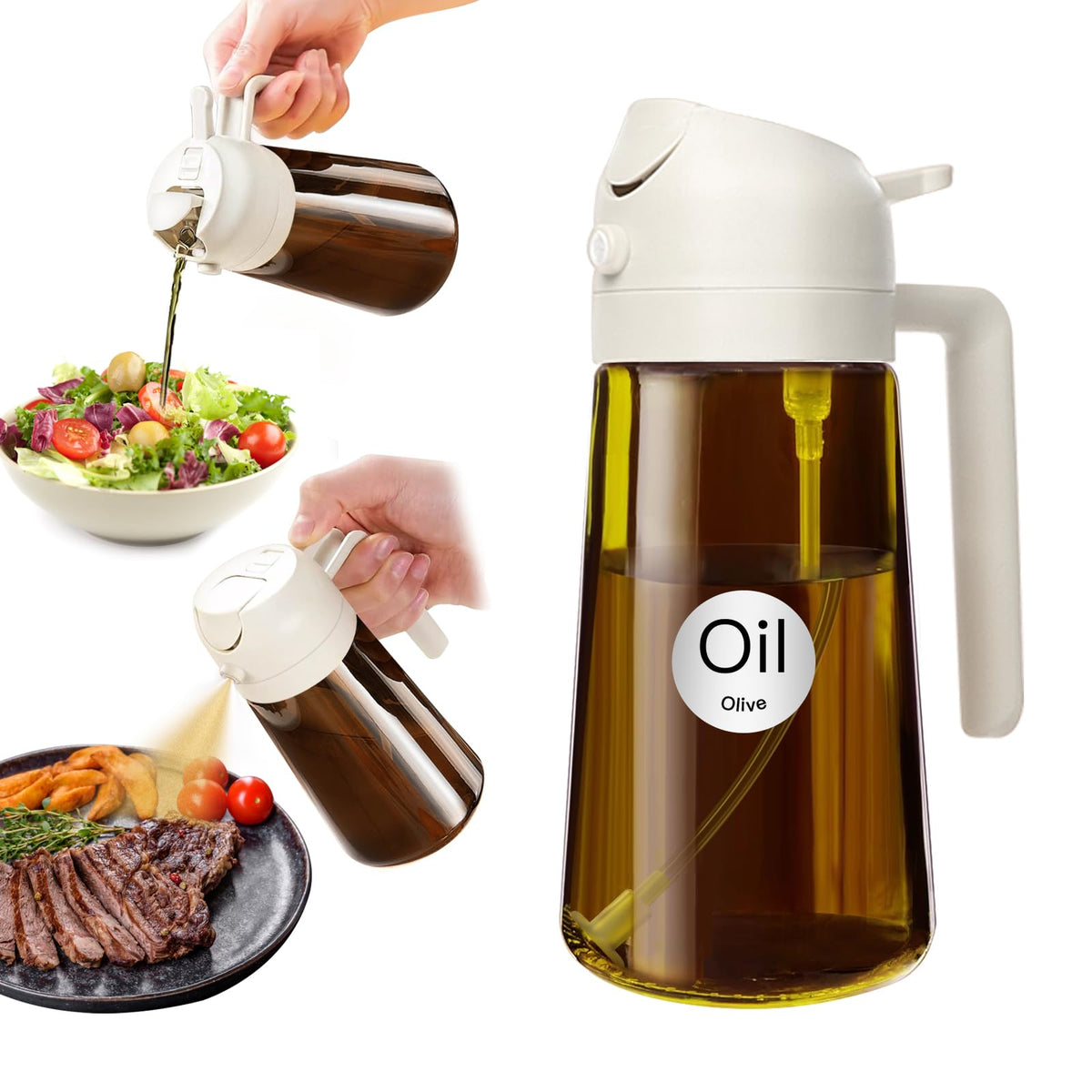 YARRAMATE 16oz/470ml Light Blocking Oil Sprayer for Cooking (Black)