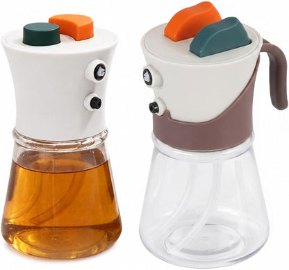 2-in-1 Spray & Pour Glass Oil Dispenser Set of 2