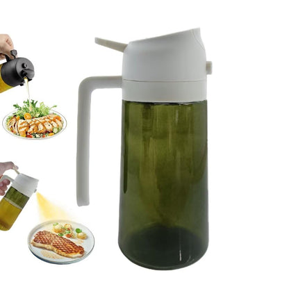 Kitchen Maiden 2 in 1 Oil Dispenser, New Kitchenmaiden 2 In 1 Oil Sprayer for Cooking，Olive Oil Dispenser Bottle Spray And Pour for Air Fryer, Salad, Frying, BBQ