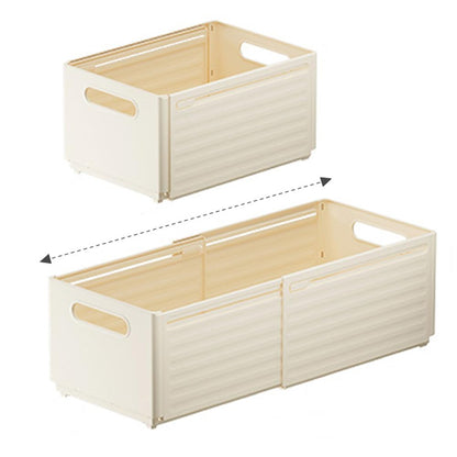 Foldable Storage Bins, 2 Pack Plastic Expandable Boxes for Organizing, Adjustable from 11-18.8" Drawer Organizers Separators Dividers for Bedroom Kitchen Utensils Tools Closet, Small