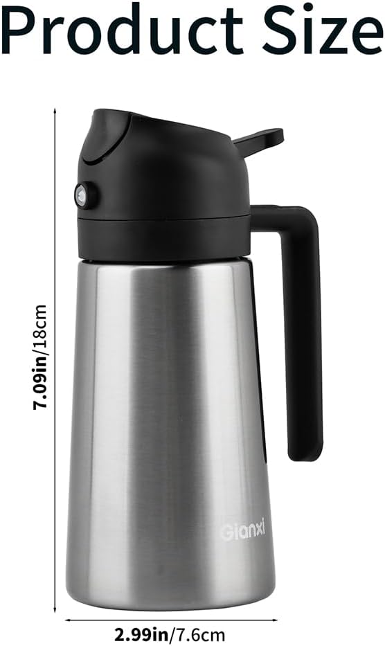 Oil Dispenser Bottle, 2 in 1 Olive Oil Sprayer and Dispenser