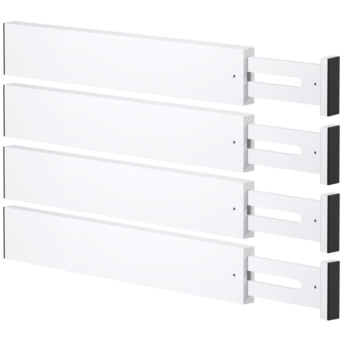 Bamboo Drawer Dividers, Adjustable Drawer Organizers, Fits 12.6–16" Drawers