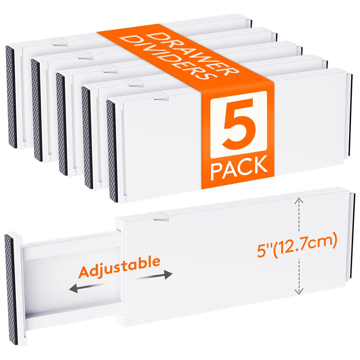 Lifewit 2.36" Upgrade Kitchen Drawer Dividers, Adjustable Drawer Organizer