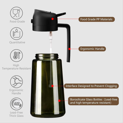 SWEET VIEW Olive Oil Sprayer for Cooking 16oz/470ml