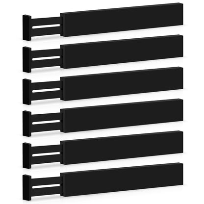 6-Pack Drawer Dividers 2.6-Inch High Dresser Drawer Organizer 16 to 22 Inch