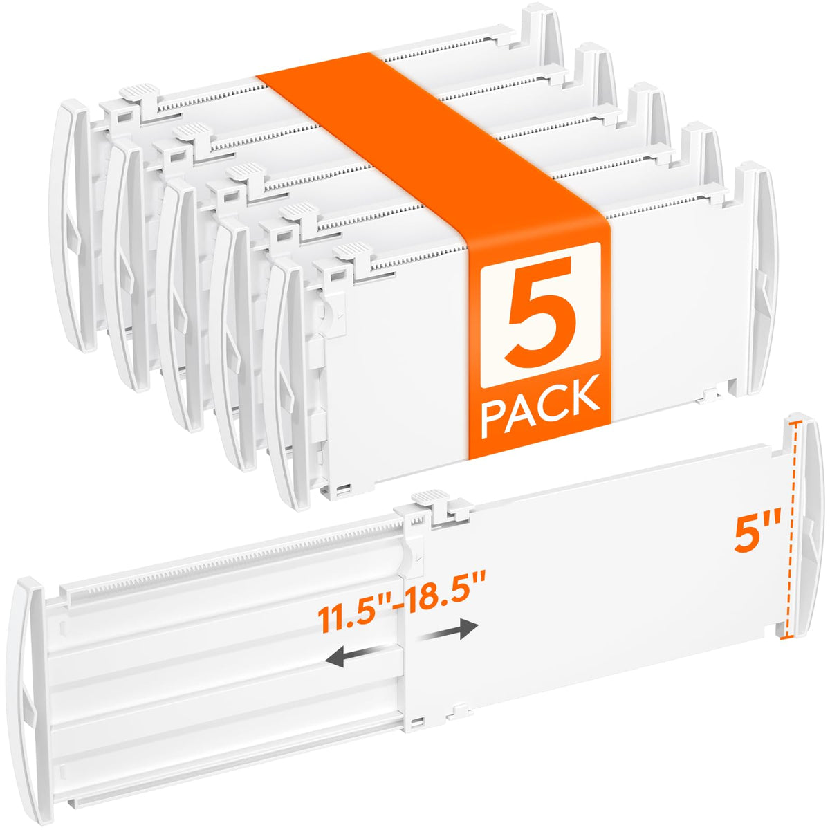 Lifewit 8" Tall Drawer Dividers, Adjustable Deep Drawer Organizer Clothes