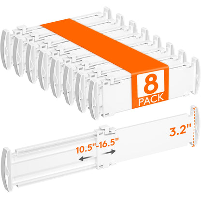 Lifewit 9 Pack 4" High Drawer Dividers, Adjustable Drawer Organizer Clothes