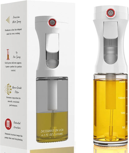 Olive Oil Sprayer for Cooking,Glass Oil Sprayer Mister Spray Bottle, 1g Per Press Oil Spritzer, Olive Oil Spray Bottle Dispenser for Air Fryer, Salad, Grilling, Kitchen Gadgets Essentials Tools
