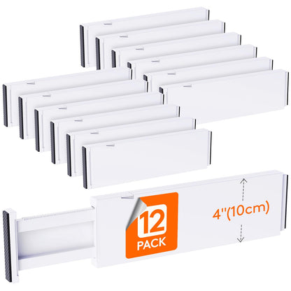 Lifewit 4" High Upgrade Drawer Divider, Adjustable Drawer Organizer Clothes