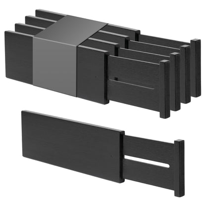 Utoplike 4 Pcs Bamboo Kitchen Drawer Dividers, Large Drawers Organizers