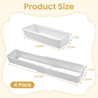 Drawer Organizer 4 Pack Expandable Dividers Adjustable Length