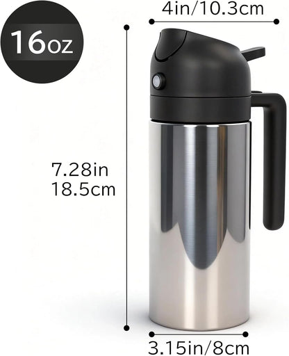 moniko Olive Oil Sprayer for Cooking, Olive Oil Dispenser Bottle, Stainless