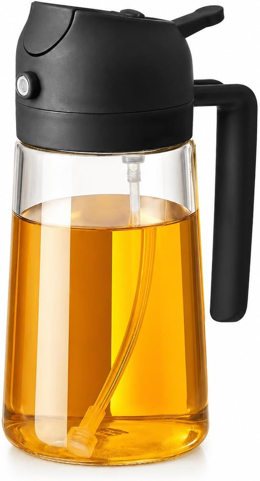 Oil Sprayer for Cooking, 2 in 1 Oil Dispenser and Sprayer