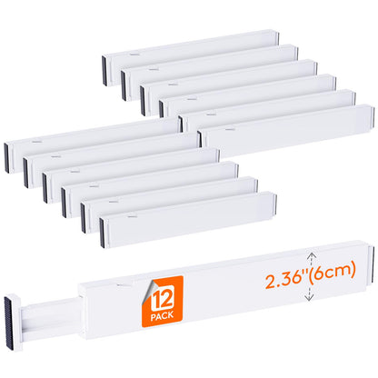 Lifewit 4" High Upgrade Drawer Divider, Adjustable Drawer Organizer Clothes