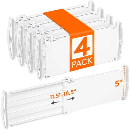 Lifewit 9 Pack 4" High Drawer Dividers, Adjustable Drawer Organizer Clothes