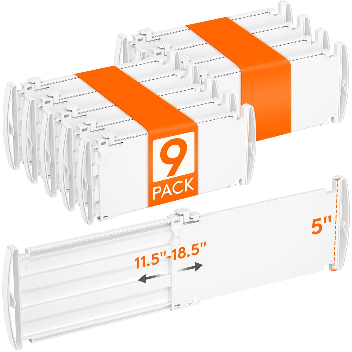 Lifewit 8" Tall Drawer Dividers, Adjustable Deep Drawer Organizer Clothes