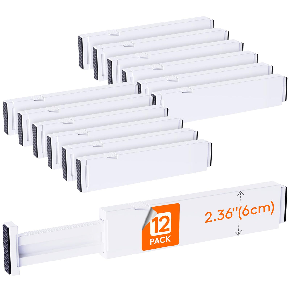 Lifewit 2.36" Upgrade Kitchen Drawer Dividers, Adjustable Drawer Organizer