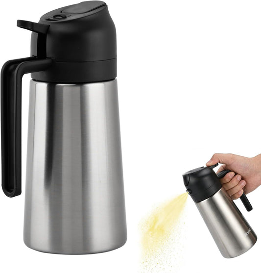 Oil Dispenser Bottle, 2 in 1 Olive Oil Sprayer and Dispenser