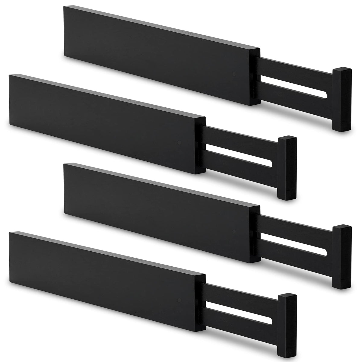 Utoplike 4 Pcs Bamboo Kitchen Drawer Dividers, Large Drawers Organizers
