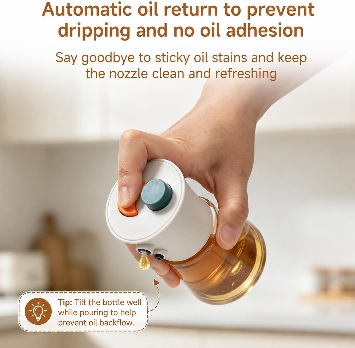 2-in-1 Spray & Pour Glass Oil Dispenser Set of 2