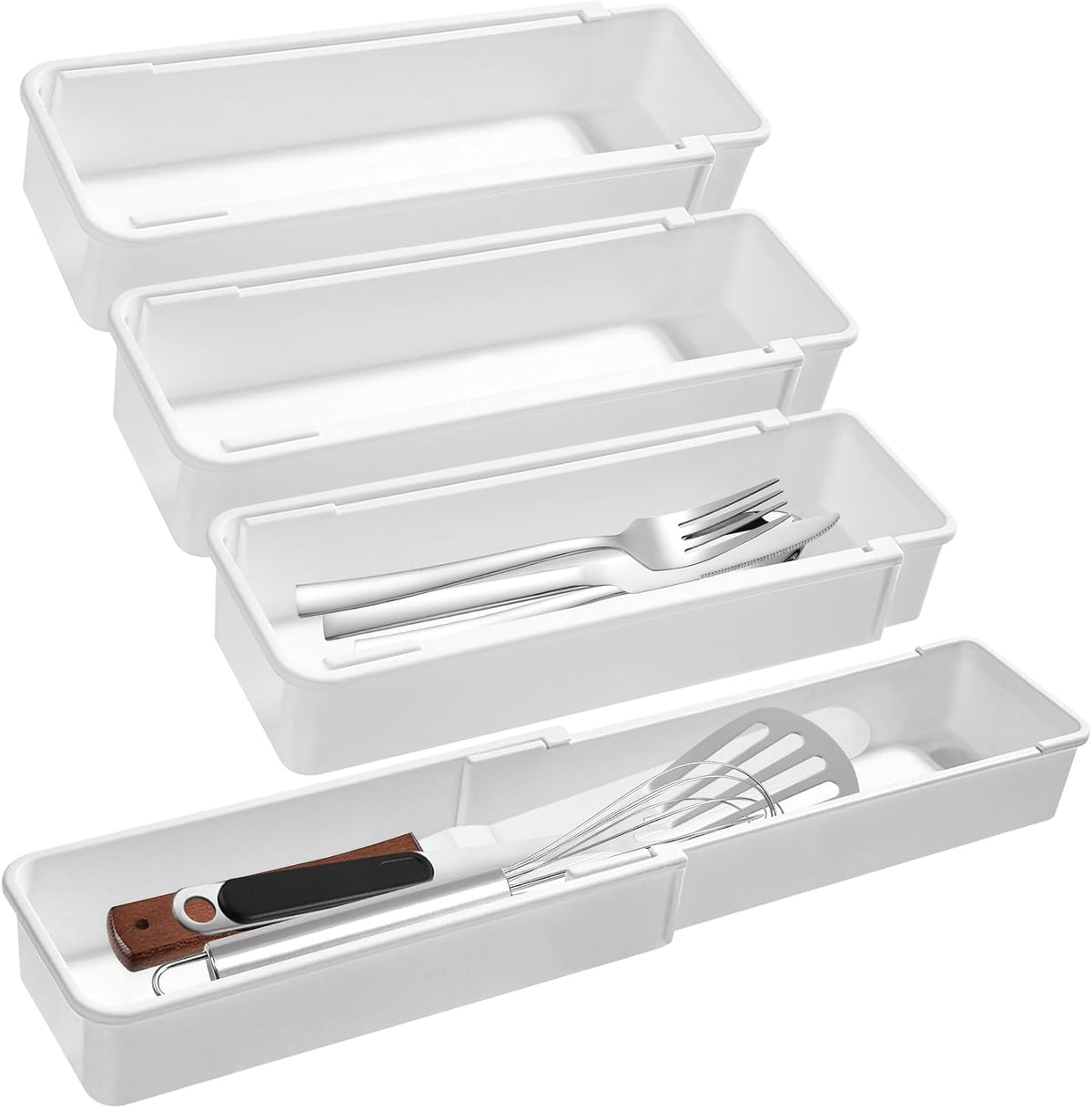 Drawer Organizer 4 Pack Expandable Dividers Adjustable Length