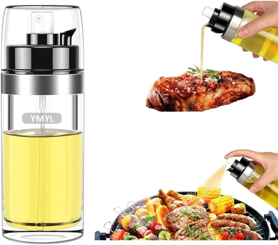 Oil Sprayer for Cooking, 2 in 1 Oil Dispenser Bottle and Mister, 150ml/5oz
