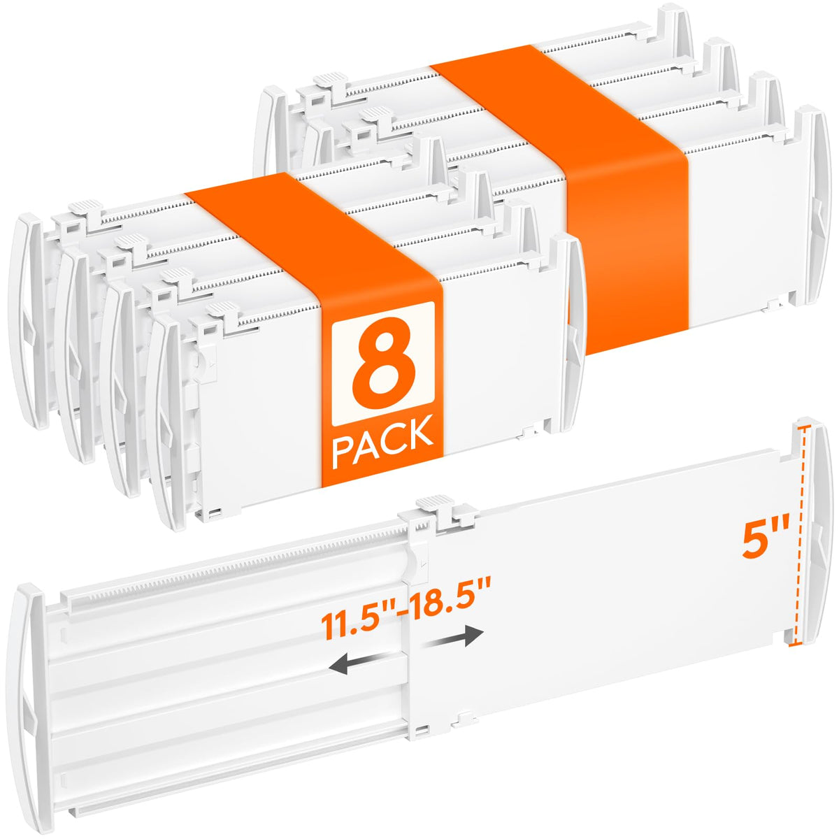 Lifewit 9 Pack 4" High Drawer Dividers, Adjustable Drawer Organizer Clothes