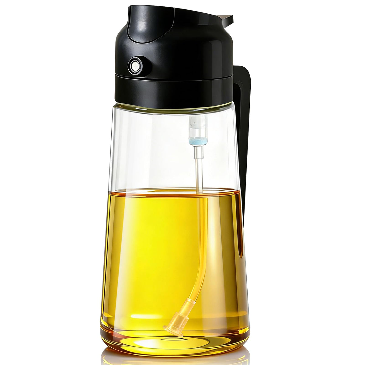 Oil Sprayer for Cooking, 2-in-1 Oil Mister & Dispenser Bottle for Air Fryer, Salad, BBQ, Kitchen Gadgets Accessories, 2 Pack