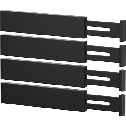 Bamboo Drawer Dividers, Adjustable Drawer Organizers, Fits 12.6–16" Drawers