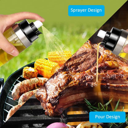 Oil Sprayer for Cooking, 2 in 1 Oil Dispenser Bottle and Mister, 150ml/5oz