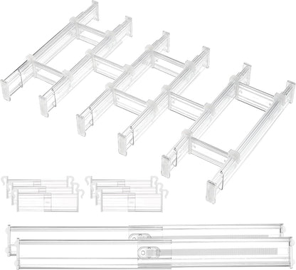 Vtopmart 2.36" Drawer Dividers with Expandable Inserts, 12.8"-22.3", 8 Pack