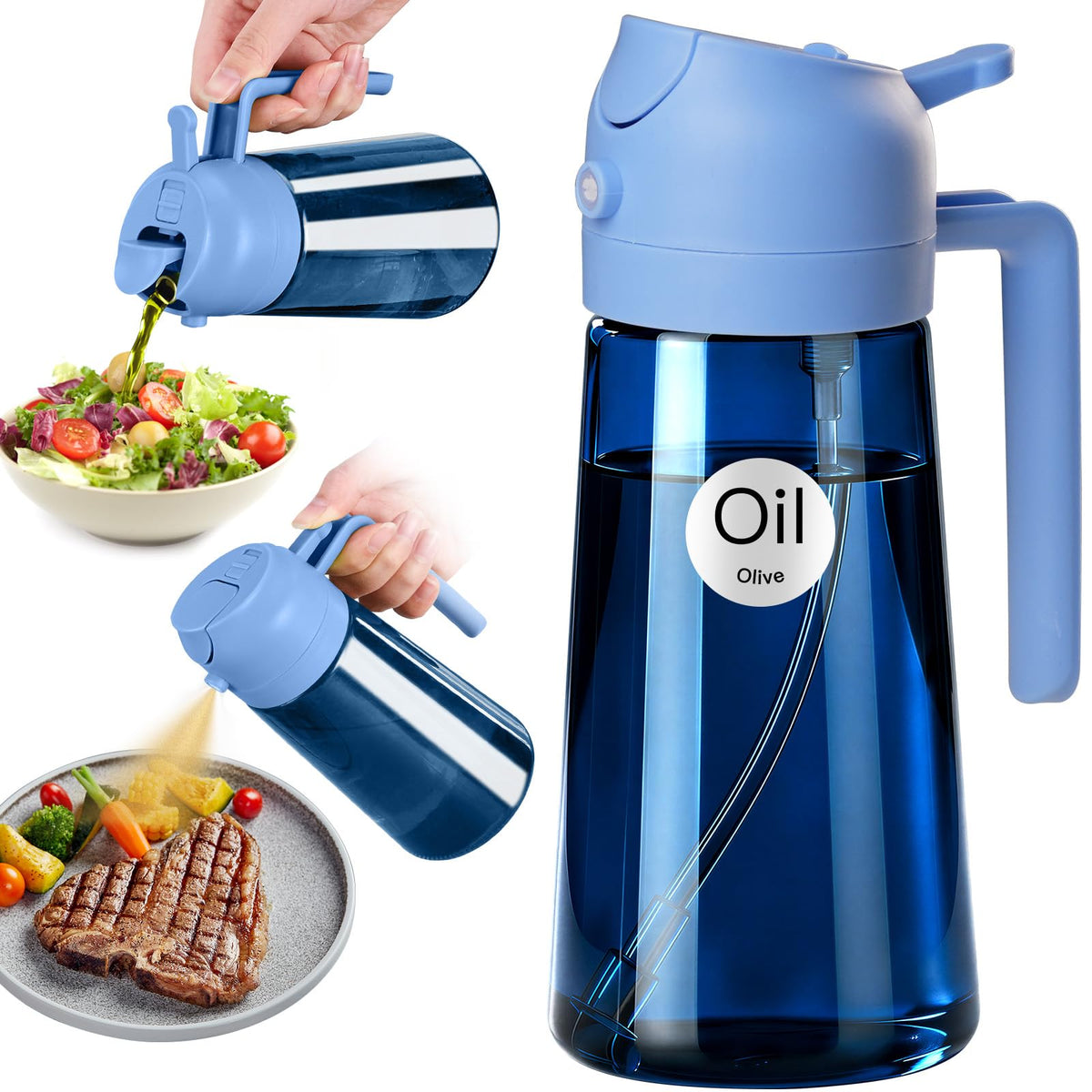 YARRAMATE 16oz/470ml Light Blocking Oil Sprayer for Cooking (Black)