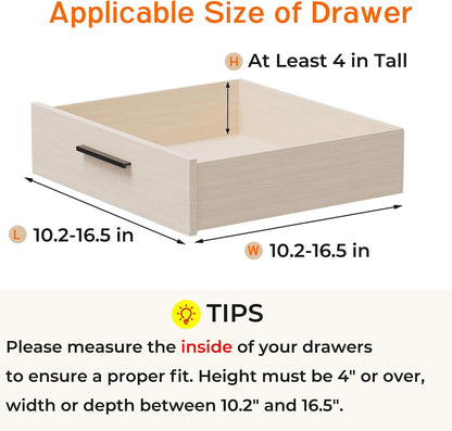 4 Pack 4" High Drawer Dividers for Clothes, 10.2"-16.5" Expandable