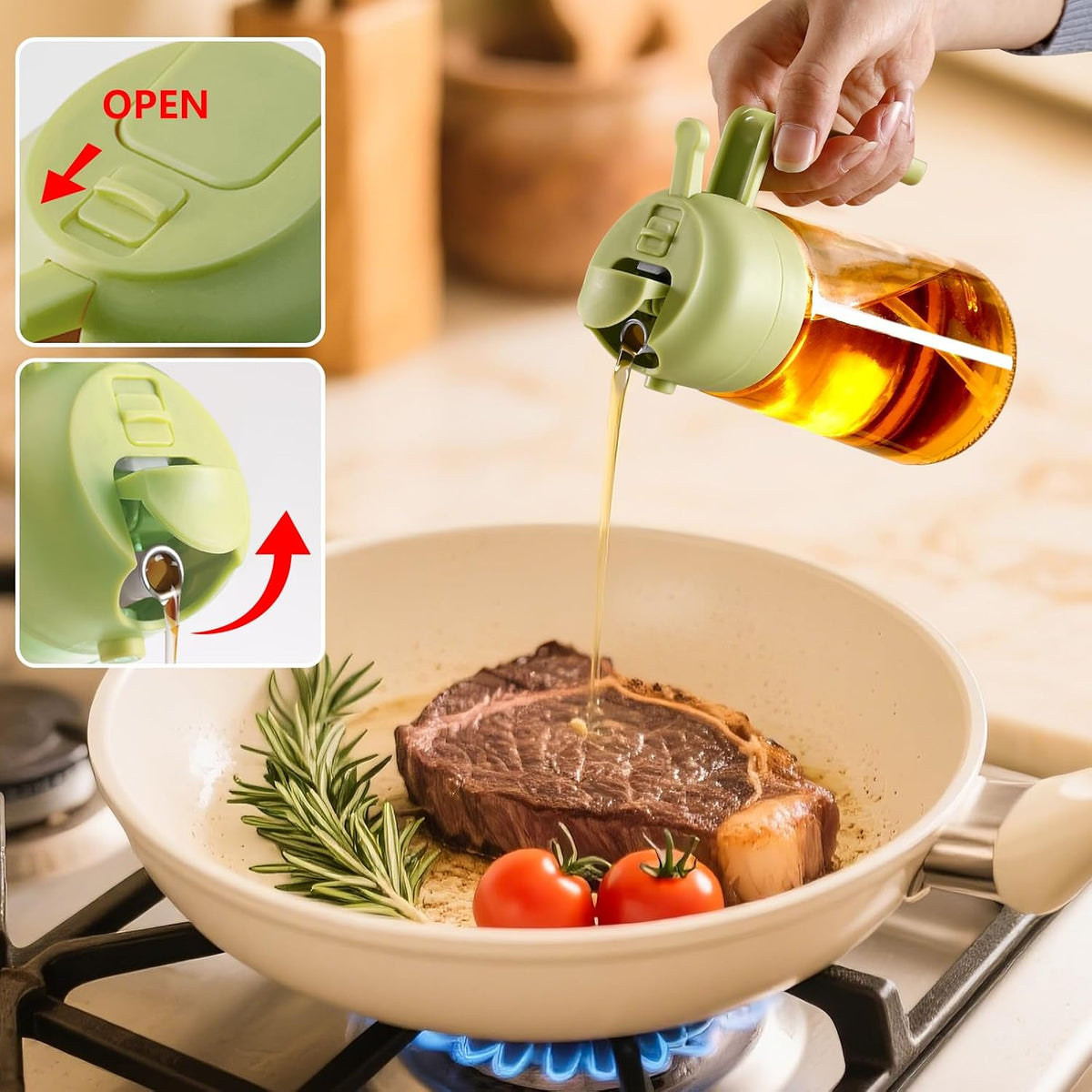 SWEET VIEW Oil Sprayer for Cooking 16oz/470ml