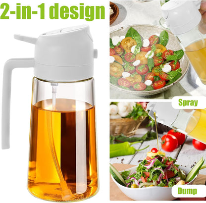 3 Pack 16oz Olive Oil Dispenser Bottle, White