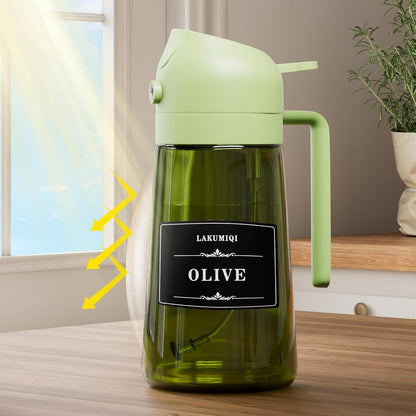 Oliver Oil Sprayer Dispenser for Cooking Bottle 16oz Green Glass Green
