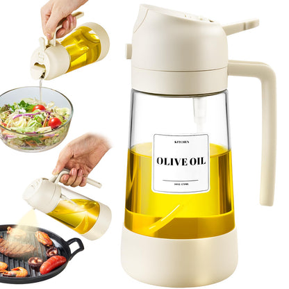 PARACITY Oil Sprayer for Cooking, 2-in-1 Dispenser Bottle, 16 oz, Black