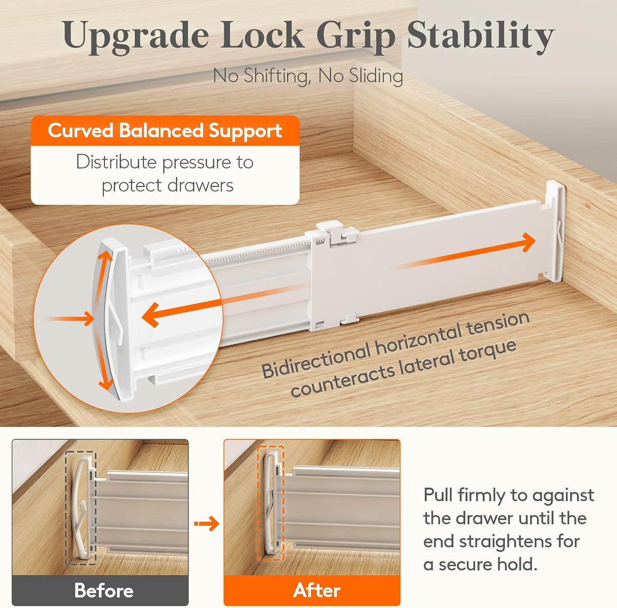 Lifewit 9 Pack 4" High Drawer Dividers, Adjustable Drawer Organizer Clothes