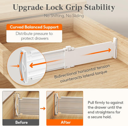 Lifewit 9 Pack 4" High Drawer Dividers, Adjustable Drawer Organizer Clothes