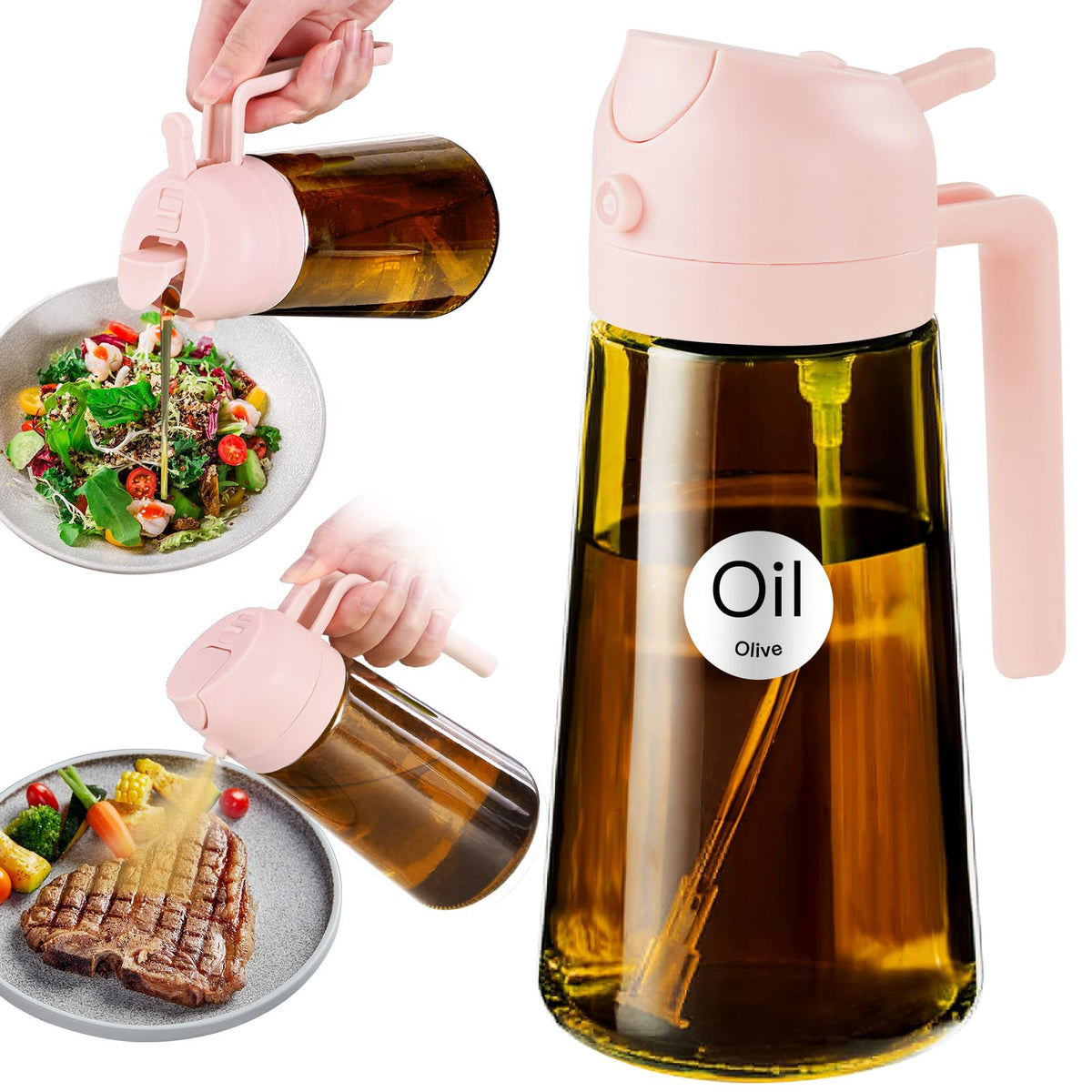 YARRAMATE 16oz/470ml Light Blocking Oil Sprayer for Cooking (Black)