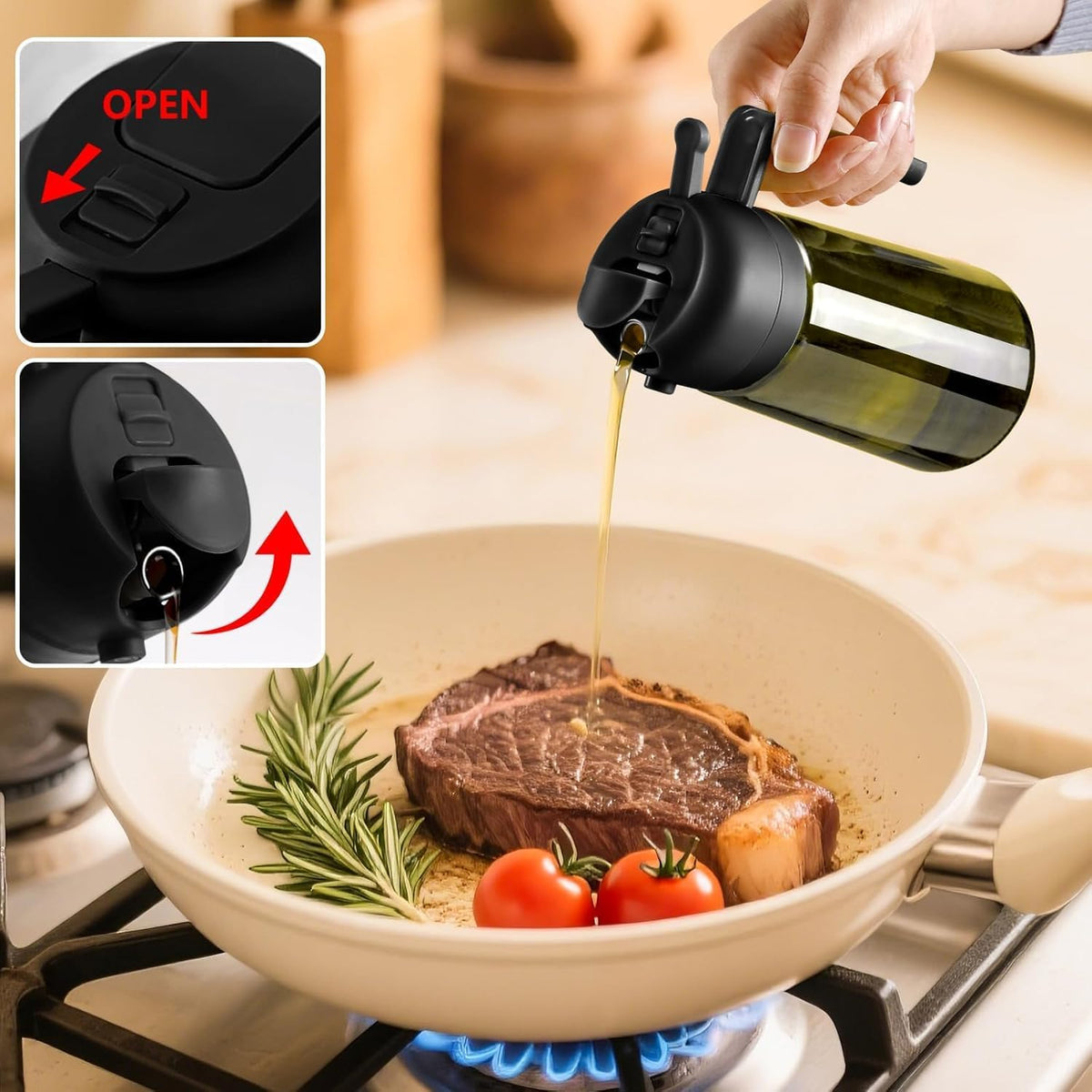 SWEET VIEW Olive Oil Sprayer for Cooking 16oz/470ml