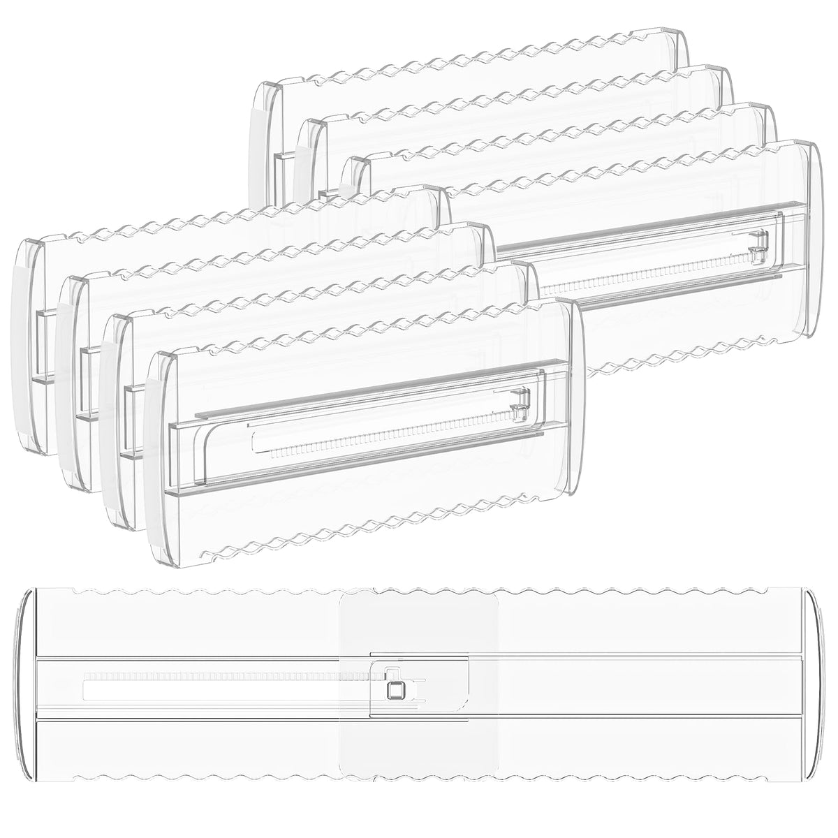 4 Pack 4" High Drawer Dividers for Clothes, 10.2"-16.5" Expandable