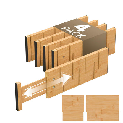 Deep Drawer Dividers For Clothes,Expandable Drawer Organizer (6, Long)