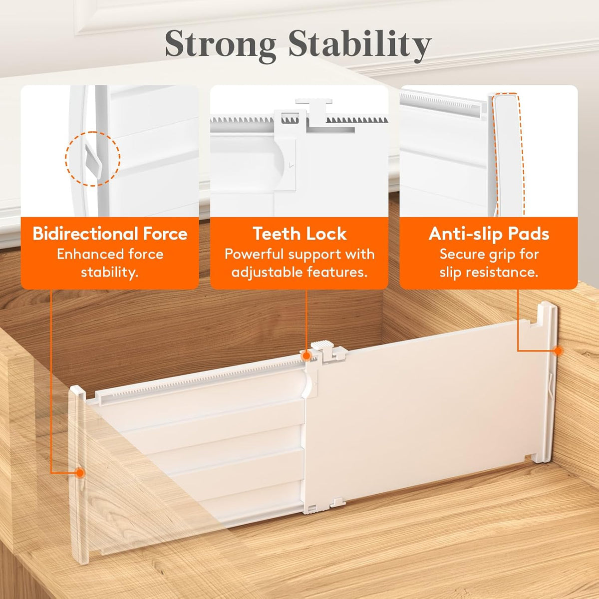 Lifewit 6" Tall Drawer Dividers, Adjustable Deep Drawer Organizer Clothes