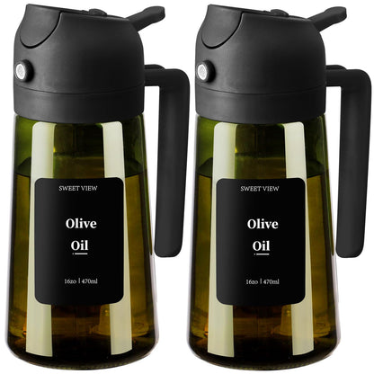 SWEET VIEW Olive Oil Sprayer for Cooking 16oz/470ml