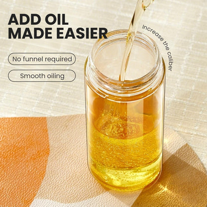 2-in-1 Oil Sprayer & Dispenser, 18oz Borosilicate Glass Oil Spray Bottle, 3 Modes (Spray/Stream/Pour), Leak-Proof Anti-Drip Oil Mister with Ergonomic Handle, One-Hand Operation for Air Fryer, Cooking
