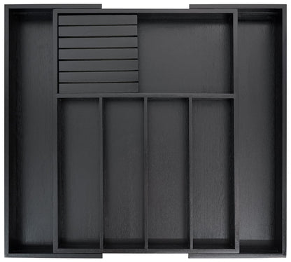 VaeFae Bamboo Silverware Drawer Organizer, 7 Slots, Natural